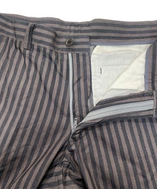 GAULTIER HOMME objet（ゴルチエオムオブジェ）GAULTIER HOMME objet (ゴルチエオムオブジェット) ストライプパンツ ブラウン サイズ:48の古着・服飾アイテム