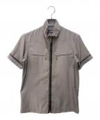 GAULTIER HOMME objetゴルチエオムオブジェ）の古着「半袖ジップシャツ」｜グレー