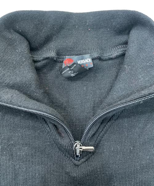 VERSACE Sport（ヴェルサーチ スポーツ）VERSACE Sport (ヴェルサーチ スポーツ) ハーフジップニット ブラック サイズ:XXLの古着・服飾アイテム