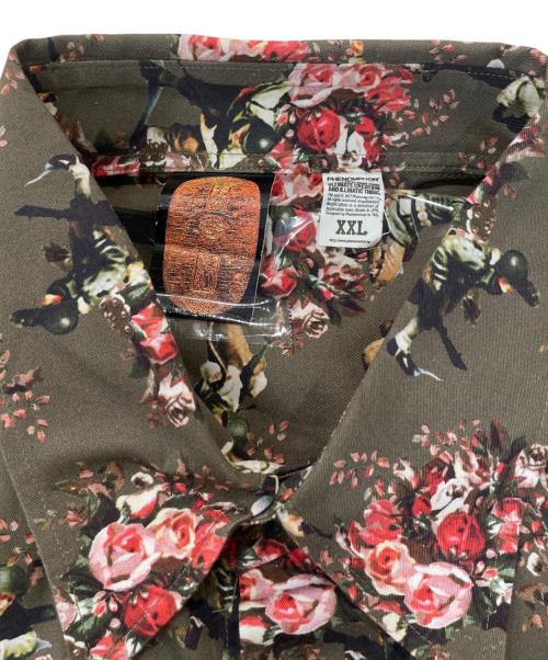 PHENOMENON（フェノメノン）PHENOMENON (フェノメノン) 総柄半袖シャツ オリーブ サイズ:XXLの古着・服飾アイテム