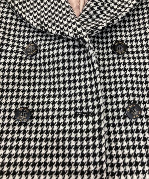 HER LIP TO（ハーリップトゥ）HER LIP TO (ハーリップトゥ) Proust Wool-Blend Melton Coat ホワイト×ブラック サイズ:Sの古着・服飾アイテム