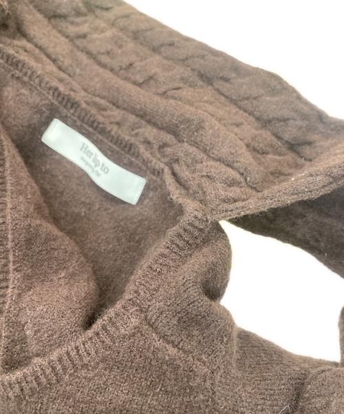 HER LIP TO（ハーリップトゥ）HER LIP TO (ハーリップトゥ) CABLE STOLE KNIT PULLOVER ブラウン サイズ:M 未使用品の古着・服飾アイテム