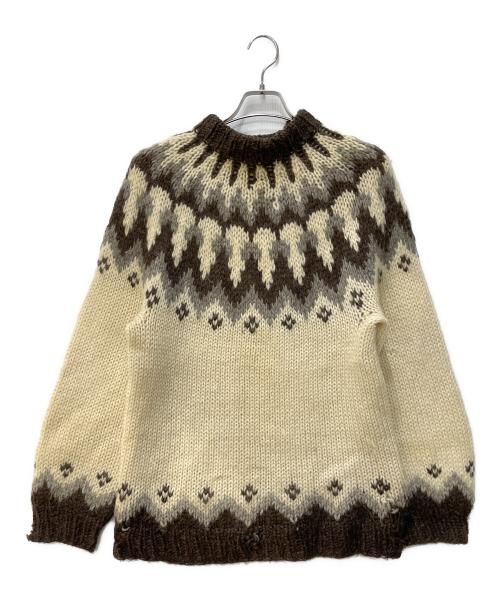 david grains（デイビッドグラニス）david grains (デイビッドグラニス) ハンドメイドニット ベージュ サイズ:サイズ表記無しの古着・服飾アイテム