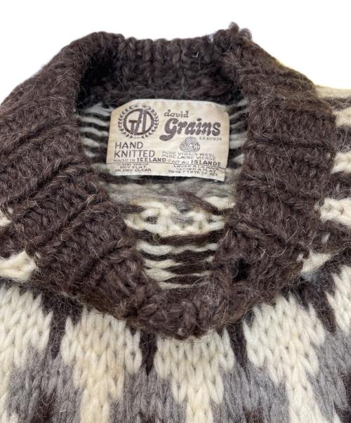 david grains（デイビッドグラニス）david grains (デイビッドグラニス) ハンドメイドニット ベージュ サイズ:サイズ表記無しの古着・服飾アイテム