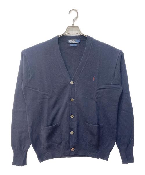 POLO RALPH LAUREN（ポロ・ラルフローレン）POLO RALPH LAUREN (ポロ・ラルフローレン) ウールニットカーディガン ネイビー サイズ:Ｌの古着・服飾アイテム