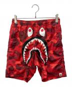 A BATHING APEア ベイシング エイプ）の古着「COLOR CAMO SHARK BEACH SHORTS」｜レッド