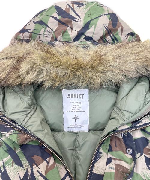 ADDICT（アディクト）ADDICT (アディクト) ダウンライナー付ミリタリージャケット オリーブ サイズ:Ｌの古着・服飾アイテム
