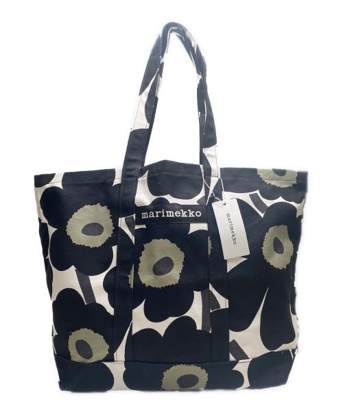 marimekko（マリメッコ）marimekko (マリメッコ) キャンバストートバッグ ブラックの古着・服飾アイテム