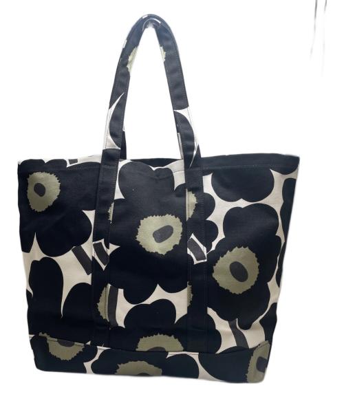 marimekko（マリメッコ）marimekko (マリメッコ) キャンバストートバッグ ブラックの古着・服飾アイテム