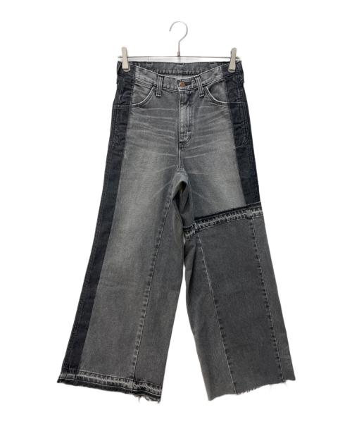 CITYSHOP（シティショップ）CITYSHOP (シティショップ) Wrangler (ラングラー) リメイクデニムパンツ ブラック サイズ:XSの古着・服飾アイテム