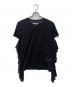 MM6 Maison Margiela（エムエムシックス メゾンマルジェラ）の古着「ラメフリルカットソー」｜ブラック