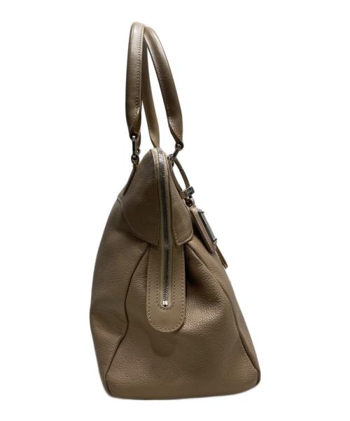 LONGCHAMP（ロンシャン）LONGCHAMP (ロンシャン) 2WAYレザーバッグ ベージュの古着・服飾アイテム