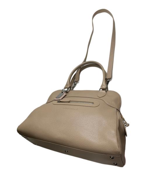 LONGCHAMP（ロンシャン）LONGCHAMP (ロンシャン) 2WAYレザーバッグ ベージュの古着・服飾アイテム