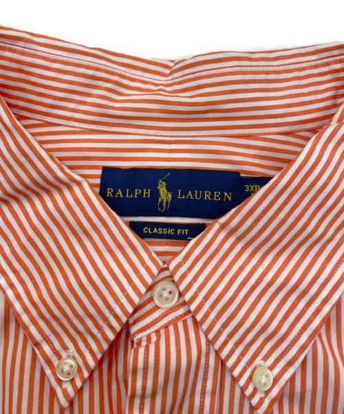 RALPH LAUREN（ラルフローレン）RALPH LAUREN (ラルフローレン) ストライプシャツ オレンジ サイズ:3XBの古着・服飾アイテム