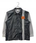 adidasアディダス）の古着「切替ニットジャケット」｜ブラック