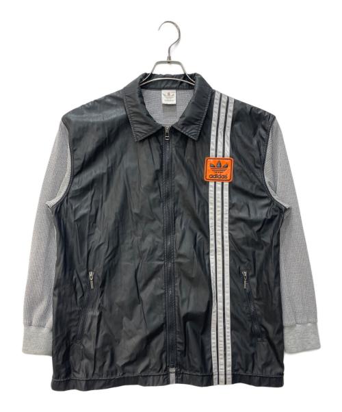 adidas（アディダス）adidas (アディダス) 切替ニットジャケット ブラック サイズ:Ｍの古着・服飾アイテム