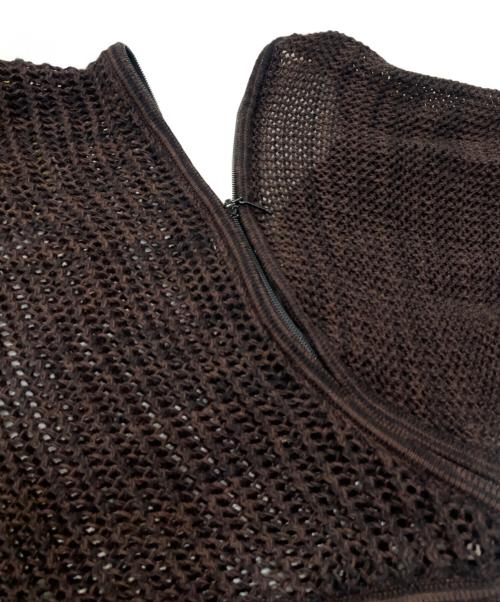 oriens（オリエンス）oriens (オリエンス) BEEDEN (ビーデン) マルチWAYクロシェニット ブラウン サイズ:サイズ表記無しの古着・服飾アイテム