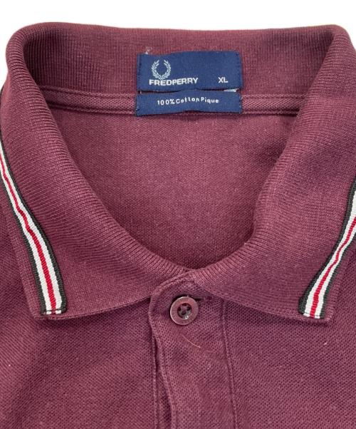 FRED PERRY（フレッドペリー）FRED PERRY (フレッドペリー) ポロシャツ バーガンディー サイズ:XLの古着・服飾アイテム