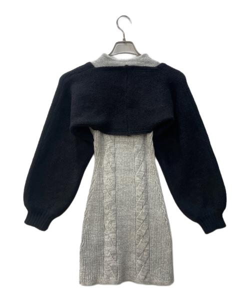 darich（ダーリッチ）darich (ダーリッチ) ショートボレロニットミニワンピース グレー サイズ:FREE 未使用品の古着・服飾アイテム
