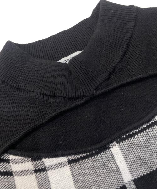 LIP SERVICE（リップサービス）LIP SERVICE (リップサービス) チェックジャガードデコルテオープンワンピース ブラック サイズ:Freeの古着・服飾アイテム