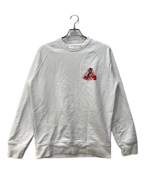 PALACE（パレス）PALACE (パレス) スウェット ホワイト サイズ:Lの古着・服飾アイテム