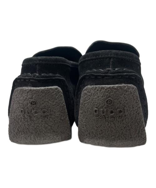 GUCCI（グッチ）GUCCI (グッチ) スウェードドライビングシューズ ブラック サイズ:44の古着・服飾アイテム
