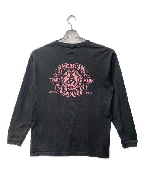 AMEICAN WANABEE（アメリカンワナビー）AMEICAN WANABEE (アメリカンワナビー) プリントカットソー ブラック サイズ:XLの古着・服飾アイテム