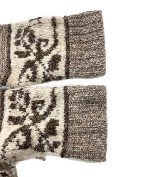 POLO RALPH LAUREN（ポロ・ラルフローレン）POLO RALPH LAUREN (ポロ・ラルフローレン) フリンジネイティブ柄ガウンカーディガン ブラウン サイズ:XLの古着・服飾アイテム