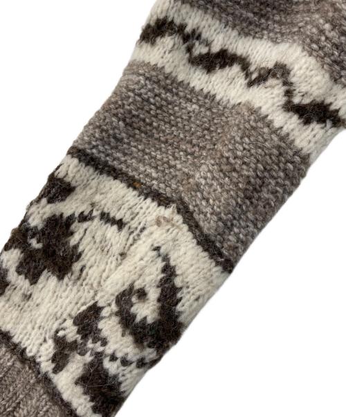 POLO RALPH LAUREN（ポロ・ラルフローレン）POLO RALPH LAUREN (ポロ・ラルフローレン) フリンジネイティブ柄ガウンカーディガン ブラウン サイズ:XLの古着・服飾アイテム