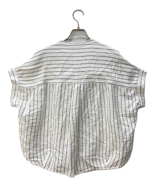 JOURNAL STANDARD（ジャーナルスタンダード）JOURNAL STANDARD (ジャーナルスタンダード) レーヨン麻ノーカラースキッパーブラウス ホワイト サイズ:サイズ表記なしの古着・服飾アイテム