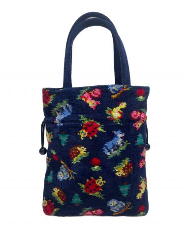 【未使用】　フェイラー　ハイジフレンズフォレスト 巾着バッグ　ネイビー　ハイジ 3068000947159321_01_3437w.jpeg
