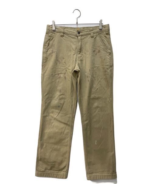 CarHartt（カーハート）CarHartt (カーハート) ペイント加工ワークパンツ ベージュ サイズ:34×32の古着・服飾アイテム