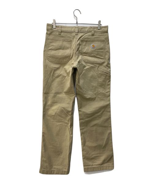 CarHartt（カーハート）CarHartt (カーハート) ペイント加工ワークパンツ ベージュ サイズ:34×32の古着・服飾アイテム