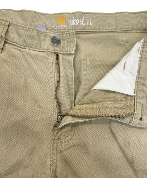 CarHartt（カーハート）CarHartt (カーハート) ペイント加工ワークパンツ ベージュ サイズ:34×32の古着・服飾アイテム