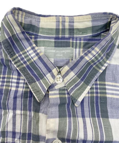 COMME des GARCONS HOMME（コムデギャルソン オム）COMME des GARCONS HOMME (コムデギャルソン オム) チェックシャツ グリーン×ネイビー サイズ:サイズ表記なしの古着・服飾アイテム