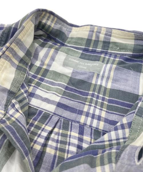 COMME des GARCONS HOMME（コムデギャルソン オム）COMME des GARCONS HOMME (コムデギャルソン オム) チェックシャツ グリーン×ネイビー サイズ:サイズ表記なしの古着・服飾アイテム