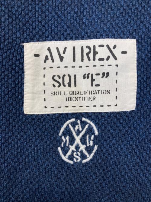 AVIREX（アヴィレックス）AVIREX (アヴィレックス) スリーヴポケットミリタリークルーネックセーター ネイビー サイズ:XLの古着・服飾アイテム