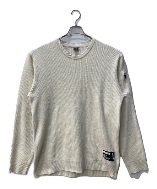 AVIREX（アヴィレックス）AVIREX (アヴィレックス) クルーネックスリーブポケットニット アイボリー サイズ:2XLの古着・服飾アイテム