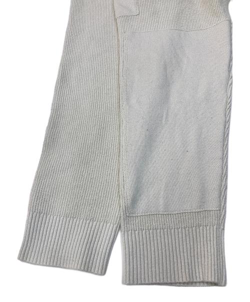 AVIREX（アヴィレックス）AVIREX (アヴィレックス) クルーネックスリーブポケットニット アイボリー サイズ:2XLの古着・服飾アイテム