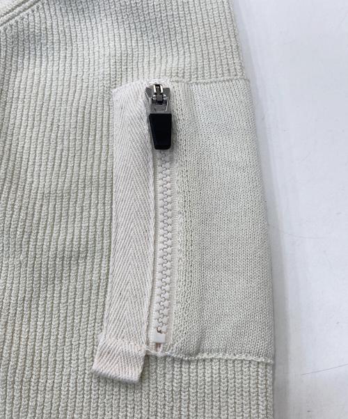 AVIREX（アヴィレックス）AVIREX (アヴィレックス) クルーネックスリーブポケットニット アイボリー サイズ:2XLの古着・服飾アイテム