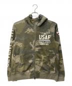 AVIREXアヴィレックス）の古着「U.S.A.F. 70th ANNIV THERMOLITE PARKA」｜オリーブ