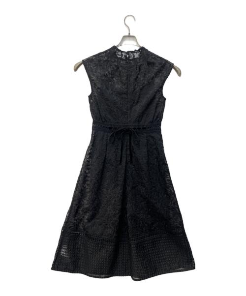 FRAY ID（フレイ アイディー）FRAY ID (フレイ アイディー) オーガンジーレースワンピース ブラック サイズ:Sの古着・服飾アイテム