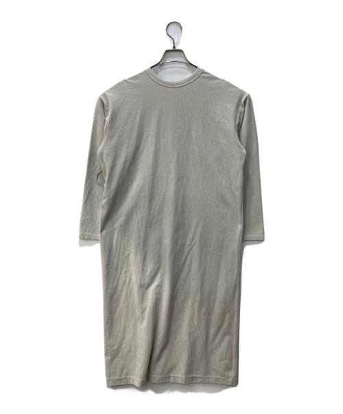 MACPHEE（マカフィー）MACPHEE (マカフィー) コットンポリエステルコーデュロイ アシンメトリーラップワンピース グレー サイズ:36の古着・服飾アイテム