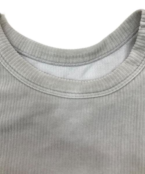 MACPHEE（マカフィー）MACPHEE (マカフィー) コットンポリエステルコーデュロイ アシンメトリーラップワンピース グレー サイズ:36の古着・服飾アイテム