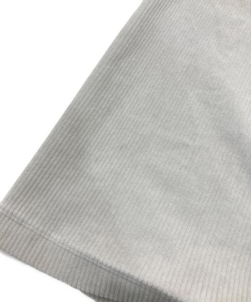 MACPHEE（マカフィー）MACPHEE (マカフィー) コットンポリエステルコーデュロイ アシンメトリーラップワンピース グレー サイズ:36の古着・服飾アイテム