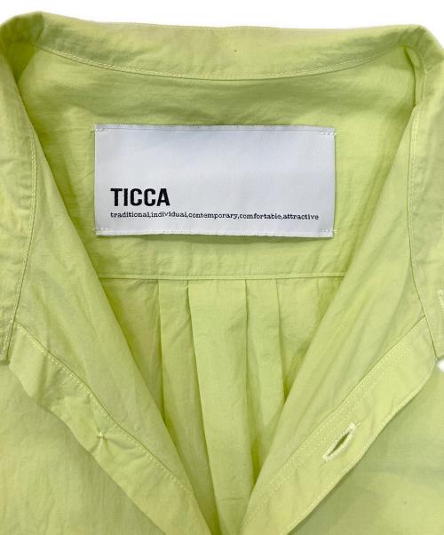 ticca（ティッカ）ticca (ティッカ) バンドカラーシャツ 黄緑 サイズ:Fの古着・服飾アイテム