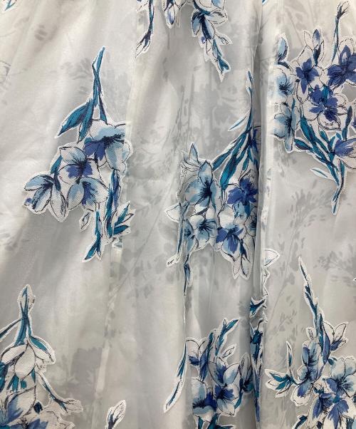 MERCURY DUO（マーキュリーデュオ）MERCURY DUO (マーキュリーデュオ) オパールブーケフラワーフレアスカート スカイブルー サイズ:FREE 未使用品の古着・服飾アイテム