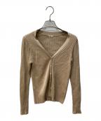 IENAイエナ）の古着「R/N リブボートネックプルオーバー」｜ベージュ