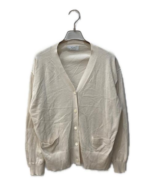 SLOBE IENA（スローブ イエナ）SLOBE IENA (スローブ イエナ) アイスコットンVネックカーディガン ベージュ サイズ:FERRの古着・服飾アイテム