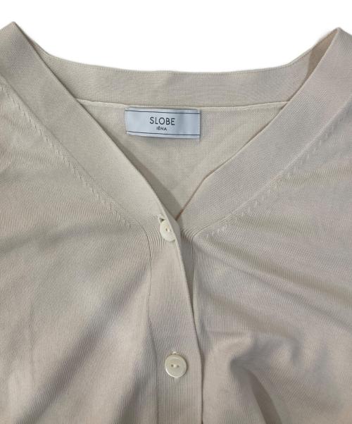 SLOBE IENA（スローブ イエナ）SLOBE IENA (スローブ イエナ) アイスコットンVネックカーディガン ベージュ サイズ:FERRの古着・服飾アイテム